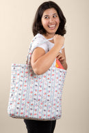 Inkwell Threads - Floral Stacks Quilted Tote