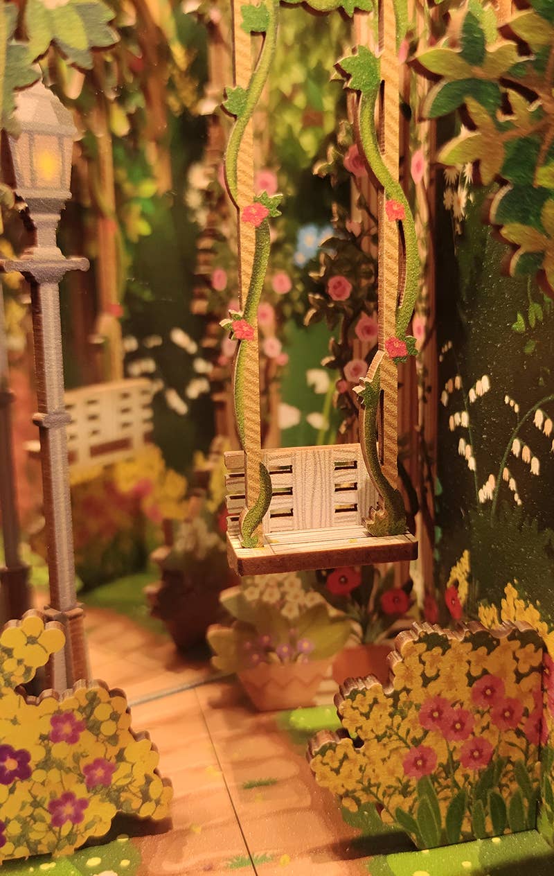 Hands Craft - DIY Miniature House Book Nook Kit: Secret Garden