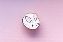 Alum and Ink - Bunny Bun Enamel Pin: Rubber Pin Back