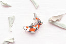 Alum and Ink - Doitsu Sanke Koi Enamel Pin: Rubber Pin Back