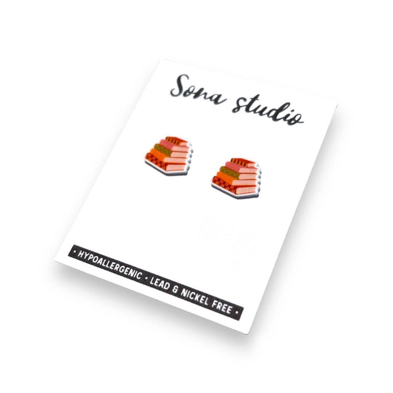 Sona Studio - Groovy Book Earrings