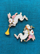 Beeftopia - Dilly-Dally Drum Rabbit Enamel Pin