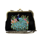 COMECO INC - Peacock Embroidered Kisslock Bag