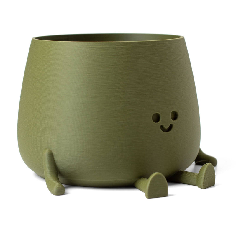 Ingadi - Happy Pot Planter - Matte Green: Medium