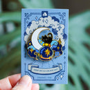 Thousand Skies - Enamel Pin - Deep Sky and a Black Cat