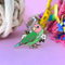 The Crowned Rabbit - Peach Lovebird Enamel Pin