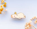 Alum and Ink - Curly the Capybara Lying Down Enamel Pin