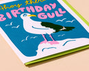 And Here We Are - Birthday Gull Letterpress Birthday Card - Made in USA - Seagull, Ocean, Seaside, Birthday Girl