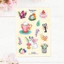 The Crowned Rabbit - Fairycore Vinyl Sticker Sheet, Fairy Stickers