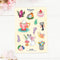 The Crowned Rabbit - Fairycore Vinyl Sticker Sheet, Fairy Stickers