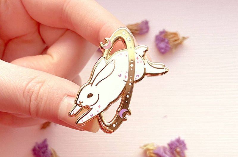 Alum and Ink - Cosmic Rabbit Enamel Pin