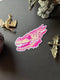Fox and Brambles - Ivory Pink Dragon Skull Vinyl Sticker