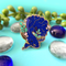 The Crowned Rabbit - Blue Betta Fish Enamel Pin