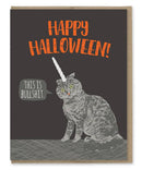Modern Printed Matter - Halloween Unicorn Kitty Card