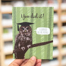 Modern Printed Matter - Learned All the Things Owl Graduation Card