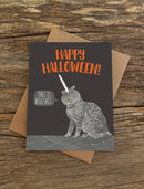 Modern Printed Matter - Halloween Unicorn Kitty Card