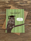 Modern Printed Matter - Learned All the Things Owl Graduation Card