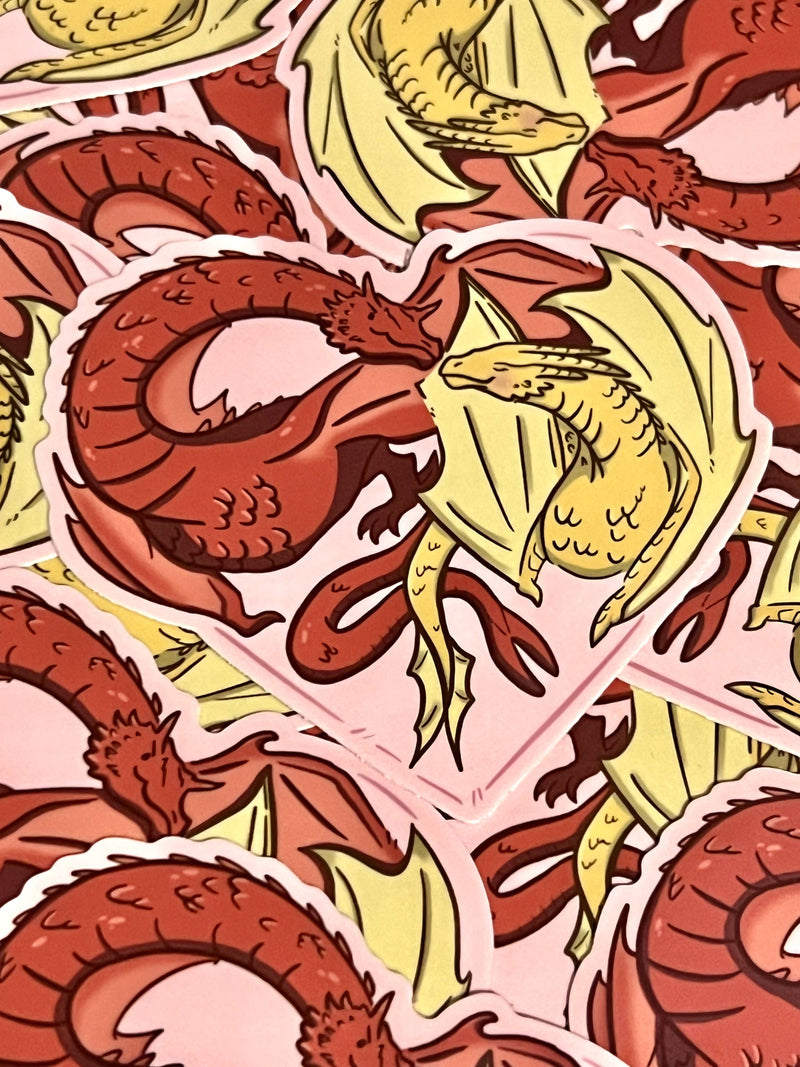 Fox and Brambles - Valentine Love Dragons