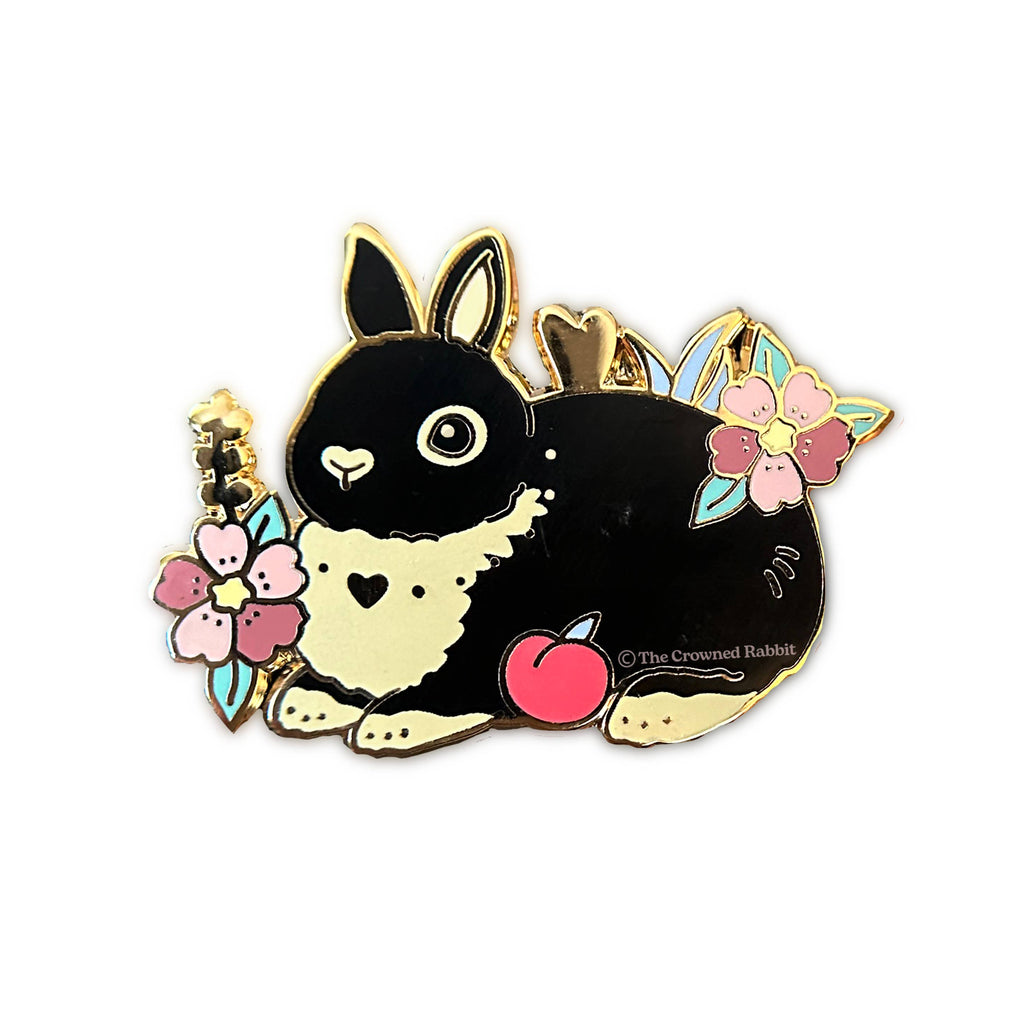 The Crowned Rabbit - Netherland Dwarf Otter Rabbit Enamel Pin – The ...