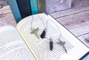 Bookish Trinkets - Fantasy Dagger Chain Bookmark With Charm and Tassel: Black Crystal