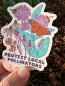 Microbiome Arts - Protect Local Pollinators 3” Sticker 