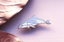 Alum and Ink - Vela Constellation Dusky Dolphin Pin: Rubber Pin Back