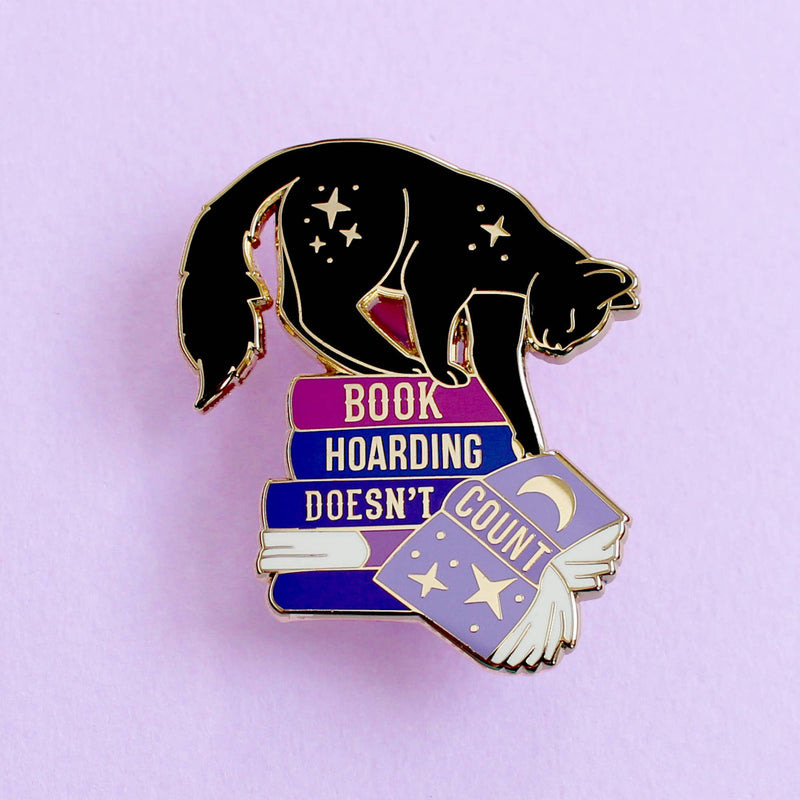 Glitter Punk - Book Hoarding Doesn’t Count Enamel Pin