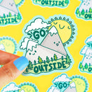 Turtle's Soup - Go Outside Adventure Happy Mountains Outdoorsy Vinyl Sticker