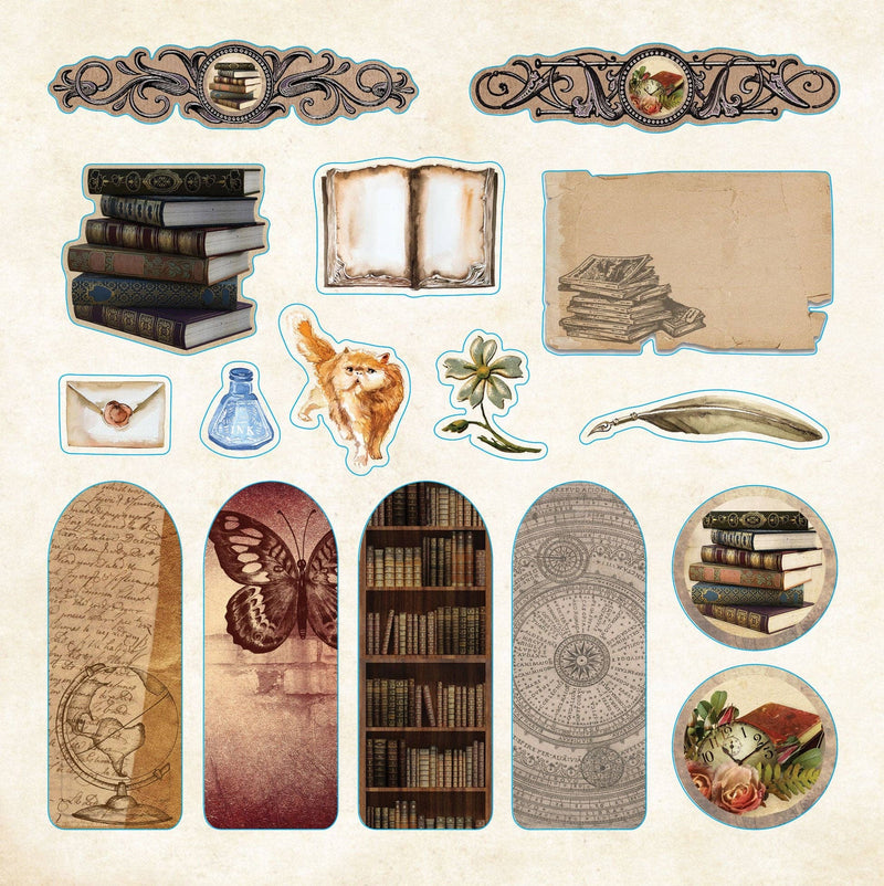 Peter Pauper Press - Bibliophilia Ephemera Sticker Book