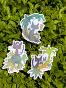 Natalie Andrewson - Set of 3 Demon Cats ~ Vinyl Stickers