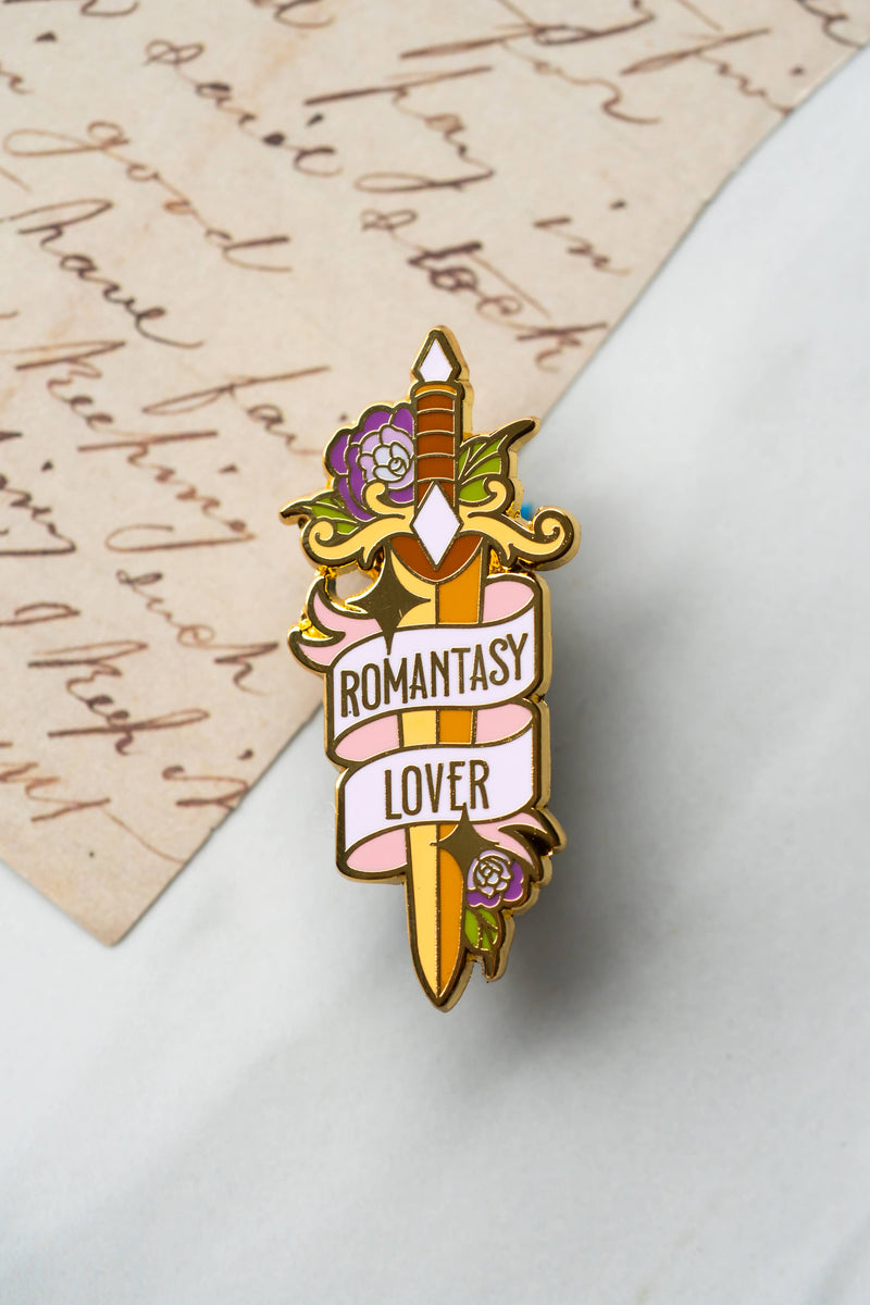 The Bookish Atelier - Romantasy Lover Sword Enamel Pin