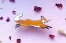 Alum and Ink - Red Fox Thief Enamel Pin: Rubber Pin Back