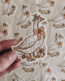 Flora West Design - Darling Goose Vinyl Sticker Vintage Style Floral