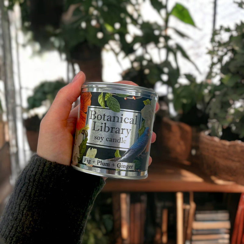Fly Paper Products - Spring Botanical Library 8oz Soy Candle with Artist Quote