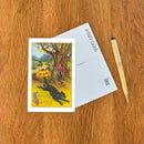 Found Image Press - Postcard HW-47 Halloween Greetings, Jack O'Lantern Biting Ca