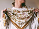 Flora West Design - 100% Silk Bandana Western Floral & Butterfly  – 23” Square