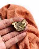 Flora West Design - Hands Offering Flowers Enamel Pin