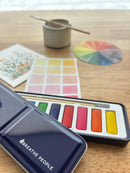 Breathe People - Watercolor Set- 12 Artist Grade Color Tin + Wood Paintbrush
