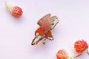 Alum and Ink - Cosmic Hawk Enamel Pin: Rubber Pin Back