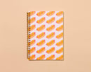 And Here We Are - Hot Dogs Letterpress Spiral Notebook - Made in USA - Foodie, Grilling, Cook Out  - Stocking stuffer, Holiday, Gift Guide