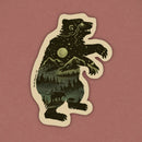 Pine Bones - Bear In The Mountains - Durable & Weatherproof Sticker