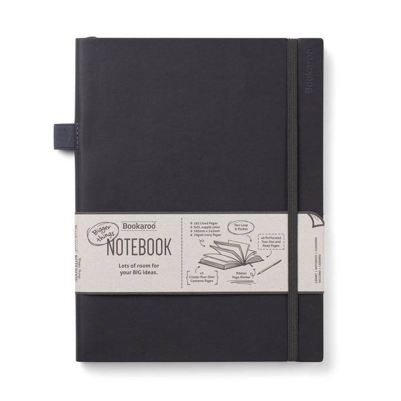 if USA - Bookaroo Bigger Things Notebook: Dark Red