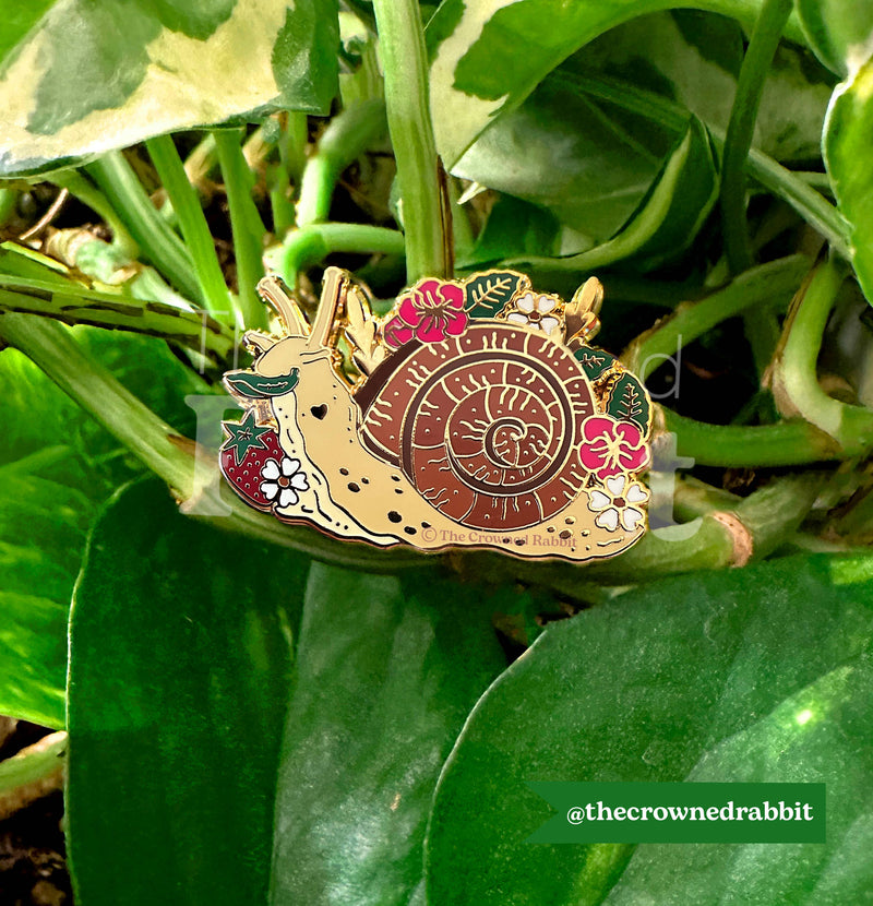 The Crowned Rabbit - Garden Snail Enamel Pin
