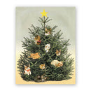 The Mincing Mockingbird - Cat Christmas Tree Greeting Card: Single