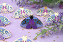 The Moonborn - Nyx Greek Mythology Olympian Goddess Moth Enamel Pin