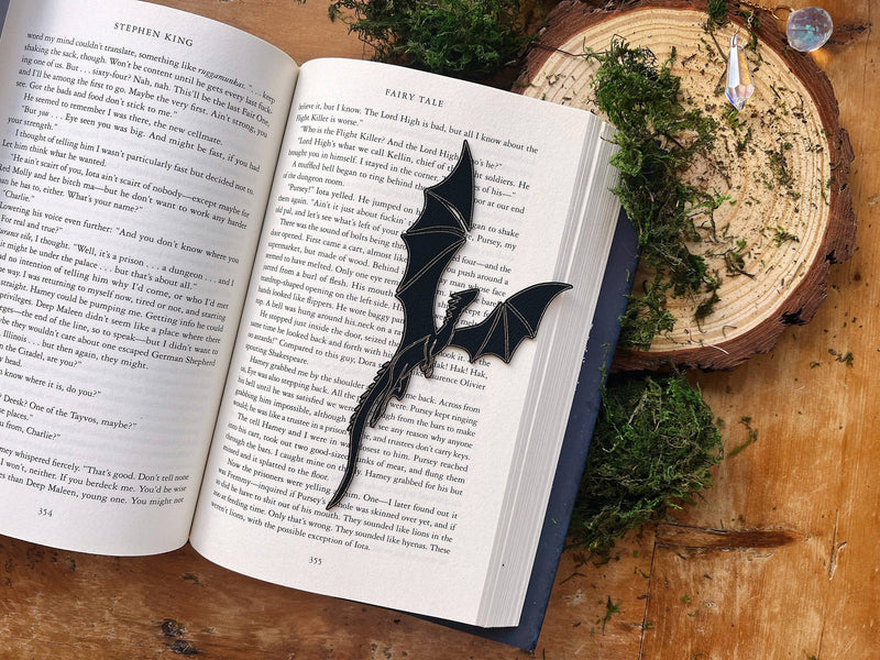 The Bookish Atelier - Flying Dragon Faux Leather Bookmark