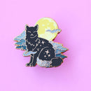 Glitter Punk - Fog Cat Enamel Pin