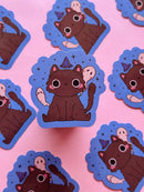 Jollie Ollie Designs - Haunted Cat Sticker