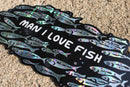 Microbiome Arts - Man I Love Fish Holographic Bumper Sticker