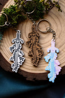 The Bookish Atelier - Ivy Sword Keychain: Wood